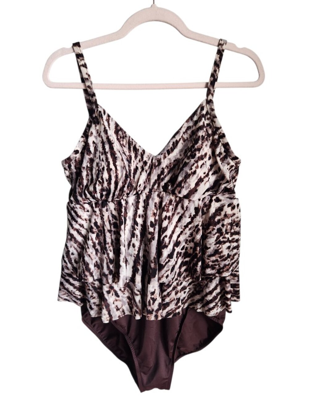 Magicsuit Swimsuit 14 Brown One Piece Bathing Suit Women's Tierred